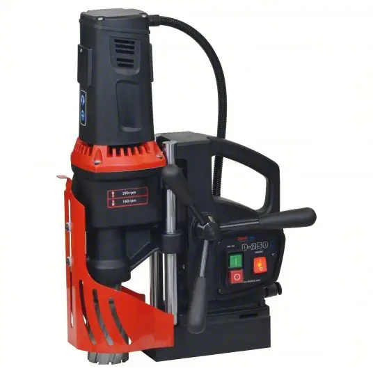 Steelmax SM-D-250-X Magnetic Drill Press Single Speed, 350 RPM – 390 RPM, Electro, 3 in Drill Travel
