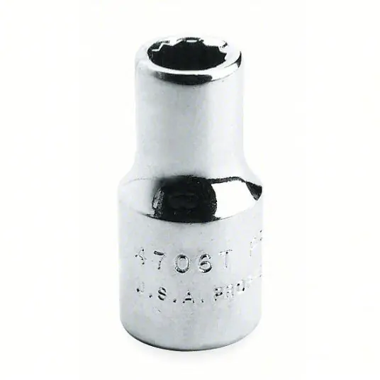 Proto J5432 Socket 1/2 in Drive Size, 1 in Socket Size, 12-Point, Std, Chrome
