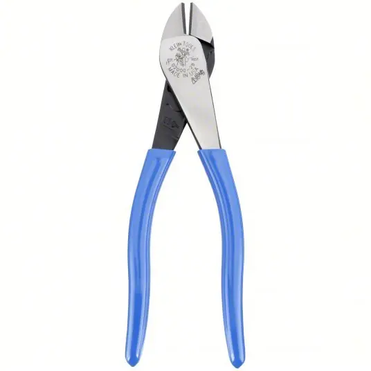 Klein D2000-28 High Leverage Diagonal Cutting Plier Std, Straight, Oval, 7/8 in Jaw Lg, 1 1/4 in Jaw Wd, 6 - 8 in