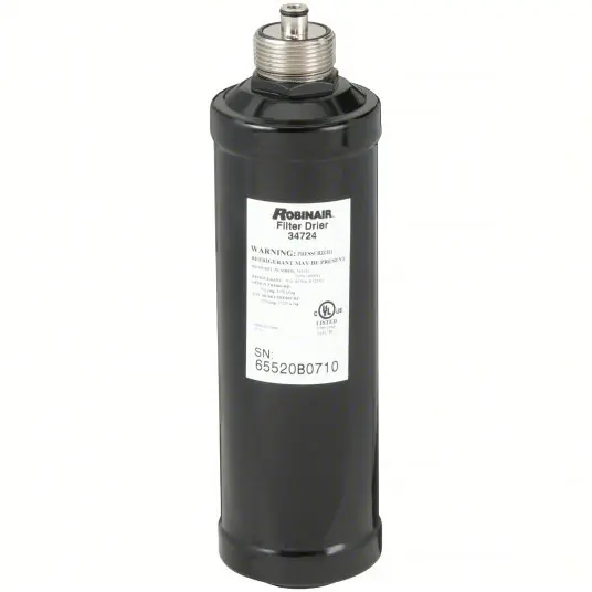 Robinair 34724 Recycling Filter-Driers Automotive, 1 Pieces, 12 in × 3 13/16 in × 3 13/16 in