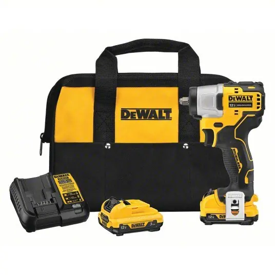 DeWalt DCF902F2 Impact Wrench 3/8 in Square Drive Size, 125 ft-lb Fastening Torque, 200 ft-lb Breakaway Torque