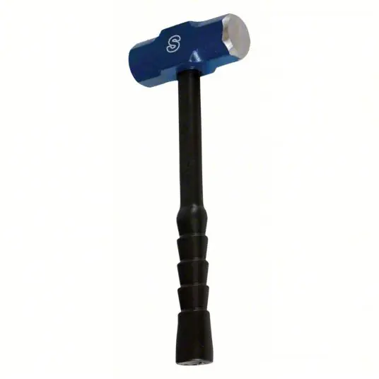 Nupla 6884841 Standard Sledge Hammer Steel, Fiberglass Handle, 8 lb Head Wt, 2 1/2 in Dia, 16 in Overall Lg