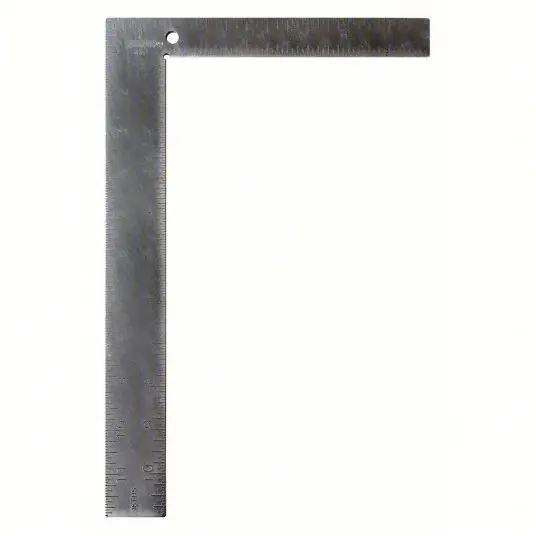 Johnson 430 Carpenter Square 8 in Base Lg, 8 in x 1 in, 12 in x 1 1/2 in, Clear, Powder, Steel