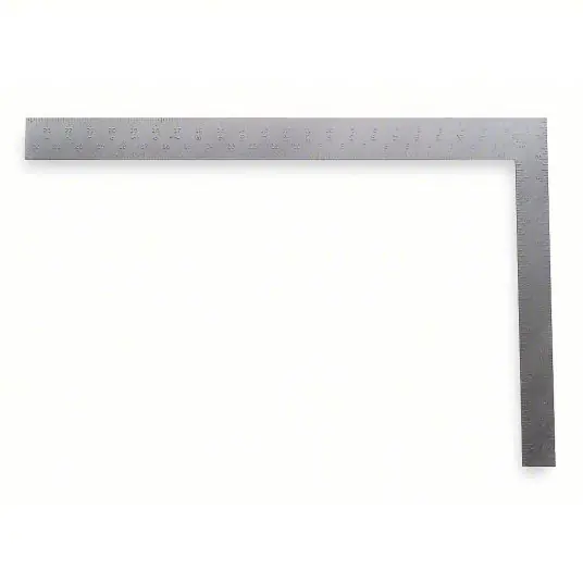 Stanley 45-500 Carpenter Square 24 in Base Lg, 24 in x 2 in, 16 in x 1 1/2 in, Reverse Reading Scale, SAE