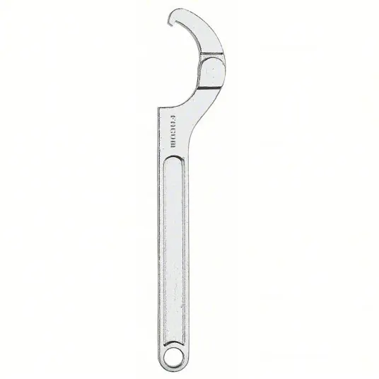 Facom FA-125A.120 Hook Spanner Wrench 80 mm to 120 mm, 13 1/2 in Overall Lg, 23/64 in Hook Thick