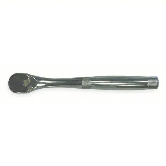 Proto J5450XL Hand Ratchet Pear, Reversing, 15 in Overall Lg, Chrome, 8° Min Arc Swing, 1/2 in Drive Size