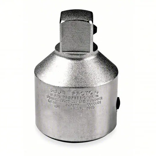 Proto J5854 Socket Adapter 3/4 in Output Drive Size, Square, 2 7/8 in Overall Lg, Chrome, Locking
