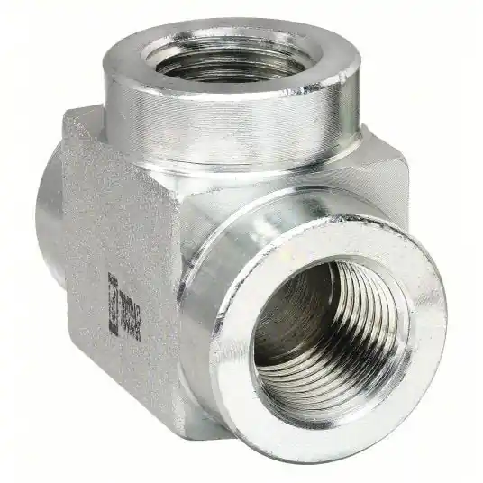 Enerpac FZ1612 Hydraulic Hose Adapter 3/8 in x 3/8 in x 3/8 in Fitting Size, Female x Female x Female, Rigid, Tee