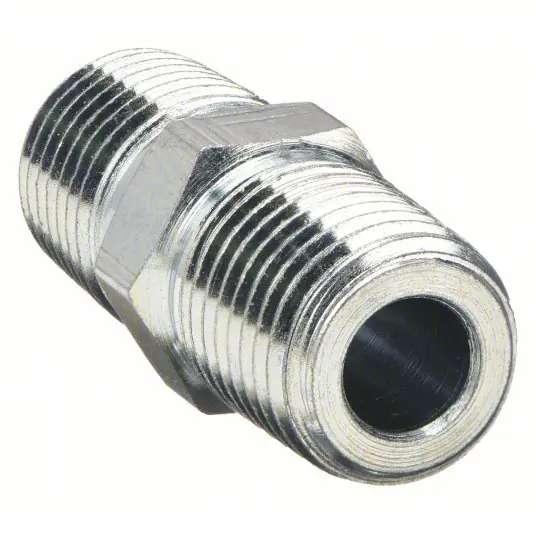 Enerpac FZ1608 Hydraulic Hose Adapter 1/4 in x 1/4 in Fitting Size, Male x Male, NPTF x NPTF, Rigid, Straight