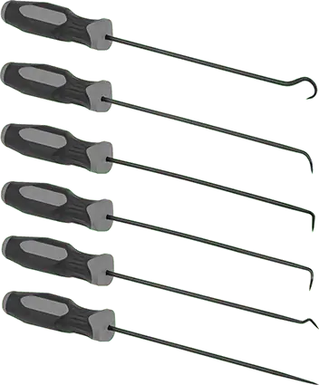 McMaster 3842A17 Screwdriver Handle Pick Set, Cushion Grip, 6 Pieces