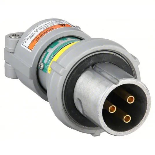 Appleton ACP3033BC Plug 30 A, 250V DC/600V AC, Style 1 Grounding, 40 hp Horsepower Rating