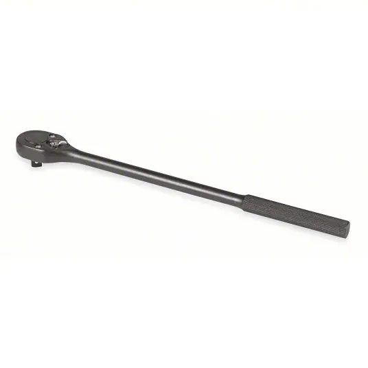 Proto J5450BL Hand Ratchet Pear, Reversing, 16 in Overall Lg, Black Oxide, 15° Min Arc Swing