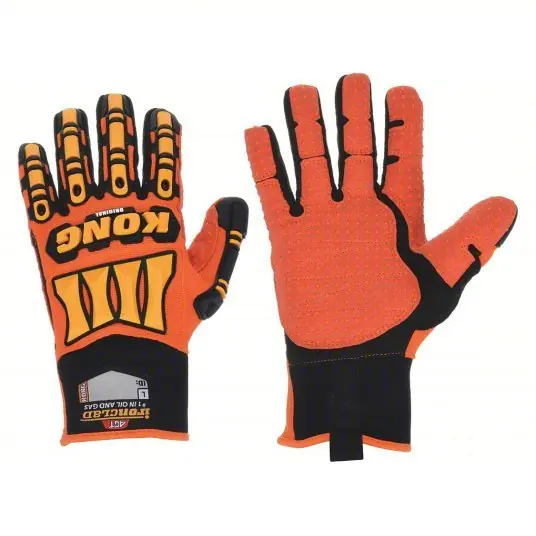 Ironclad SDX2-04-L Mechanics Gloves L (9), Riggers Glove, Full Finger, ANSI Impact Level 2, TPR, 1 PR