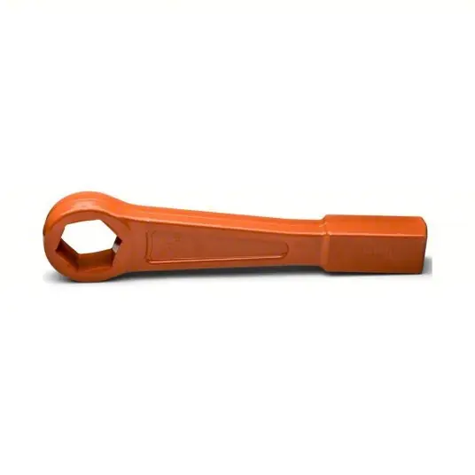 Wright 18H90 Striking Face Box Wrench Steel, Orange, 4 5/8 in Head Size, 15 in Overall Lg