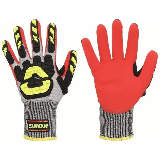 Ironclad KKCA5-02-S Coated Gloves S (7), Full Finger, ANSI Impact Level 2, Knit Cuff, Unlined Liner, 1 PR