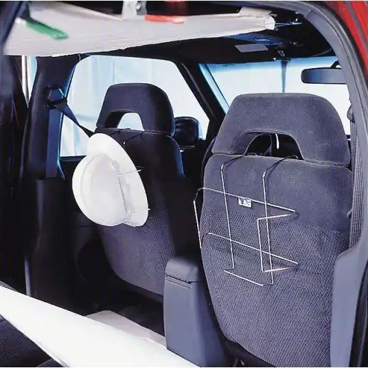 KVM Tools KV5LTR3 Hard Hat Rack Vehicle Seat Back Mounting, For 1 Hats, Nickel Plated Steel, Gray
