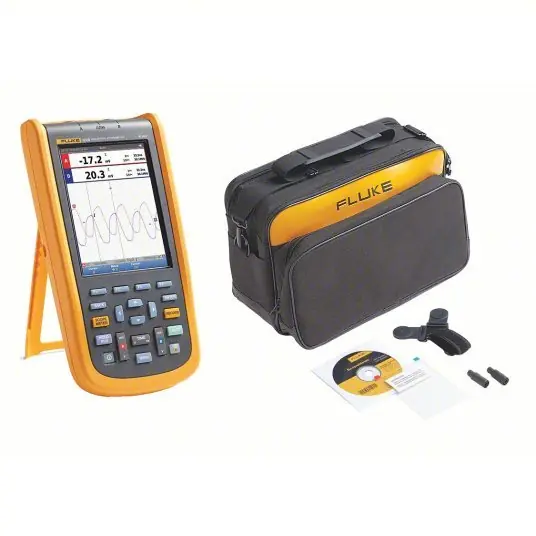 FLUKE-124BS/WWG Compact Handheld Oscilloscope Compact Digital Oscilloscopes, Fully Isolated, Repeat, True RMS