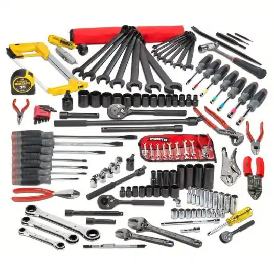 Proto JTS-0141RRBX1A Master Tool Set 141 Total Pcs, SAE, 1/4 in/3/8 in/1/2 in Socket Drive Size, Tool Box