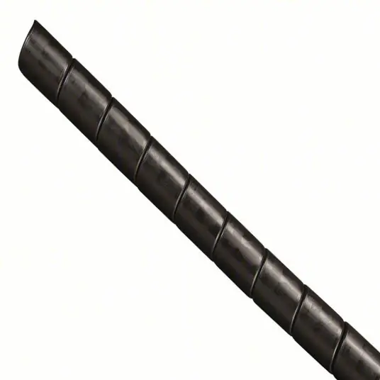 Caplugs FRAS-40 Fire Resistant Anti-Static Spiral Wrap 1 1/8 in Wd, For 2 3/16 in Max Bundle Dia, 66 ft Lg, Black