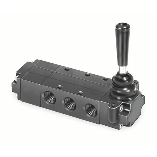 Parker 522811000 Manual Air Control Valve DirectAir 4, Four-Way / Three-Position, Lever, 1/4 in Female NPT