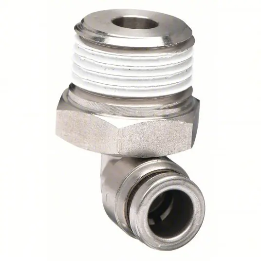 SMC KQG2L03-N02S Male Elbow 316 Stainless Steel, Push-to-Connect x MNPT, For 5/32 in Tube OD, 1/4 in Pipe Size