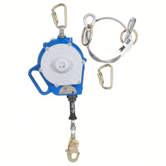 3M 3400149 Self Retracting Lifeline Carabiner Anchor, Harness Swivel Snap Hook, 50 ft Line, Sealed, Sealed