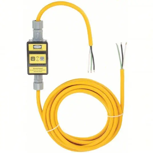 Hubbell GFPST2312 Line Cord GFCI 25 ft Cord Lg, 30 A Max. Amps, 240V AC, Bare Wire