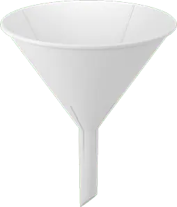 McMaster 1479T5 Plastic Funnel, Vapor-Lock Ridges, 16 FL oz Capacity