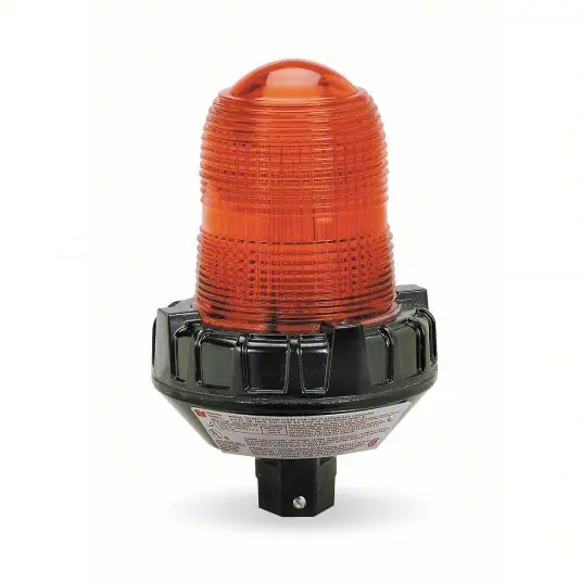 Federal Signal 151XST-120R Strobe Light 120V AC, 9 1/4 in Overall Ht, 5 1/2 in Overall Dia, Red