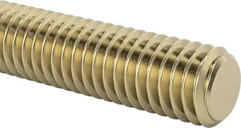 McMaster 99086A123 Grade B7 Medium-Strength Steel Threaded Rod Zinc Yellow-Chromate Plated, 3/8"-16 Thread Size, 3 Feet Long