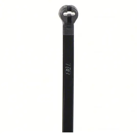 Ty-Rap TY525MX Cable Tie 7 1/2 in Nominal Lg, 1 3/4 in Nominal Max. Bundle Dia., 0.18 in Wd, Black, 100 PK