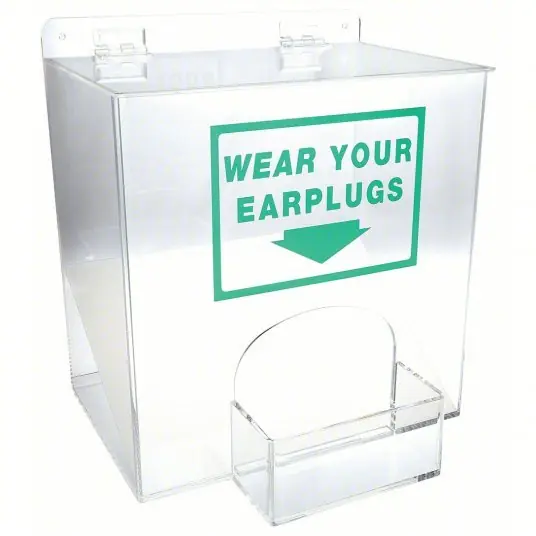 KVM Tools KV23Z423 Ear Plug Dispenser Empty Dispenser, 200 Pairs, Table Top/Wall Dispenser Mounting