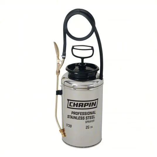 Chapin 1739 Handheld Sprayer Spot, 2 gal Tank, Stainless Steel Tank, 25 ft Max Spray Distance, 60 ps