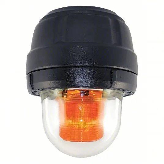 Federal Signal 27XST-120A-MOD Warning Light 120V AC, 11 3/8 in Overall Ht, 8 13/16 in Overall Dia, Amber
