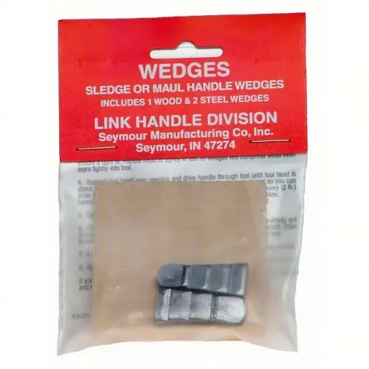 Seymour Midwest Link 64133GRA Sledge Handle, 2 Wedges 2 1/2 in Top Wd, 3/8 in Max Thick, For 6 lb Max Head Wt
