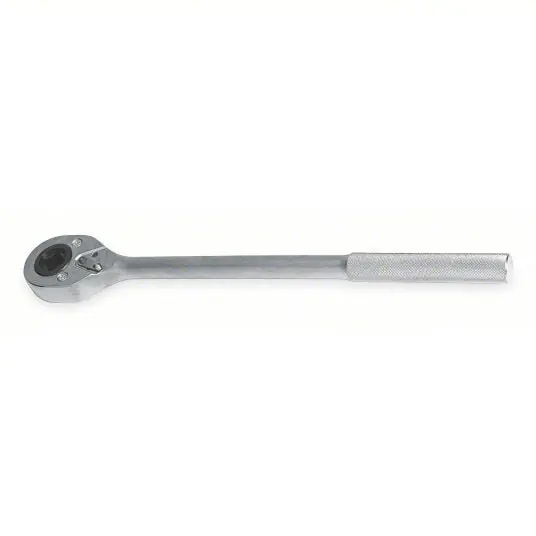 Proto J5649FW Hand Ratchet Pear, Reversing, 20 in Overall Lg, Chrome, 15° Min Arc Swing, 3/4 in Drive Size