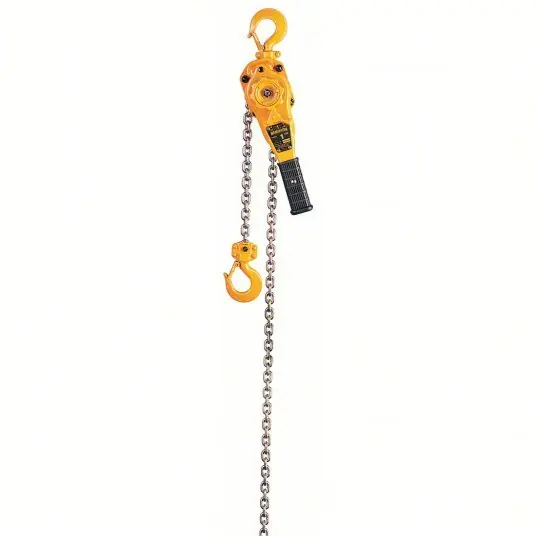 Harrington LB010-10 Lever Chain Hoist Hook Mounted - No Trolley, 2,000 lb Lifting Capacity, 10 ft Lift Lg