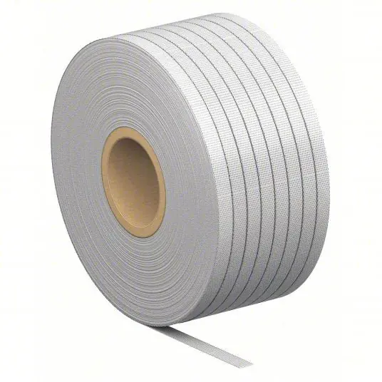 KVM Tools KV16P070 Plastic Strapping 1,050 lb Break Strength, 2,100 ft Overall Lg, White
