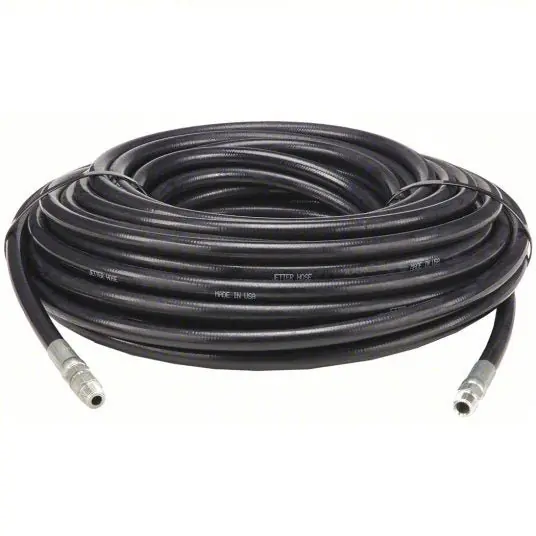 AR686200025 Sewer Hose 3/8 in ID, 200 ft Lg, Synthetic Rubber, Black, 3/8 in x 3/8 in Fitting Size, MNPT x MNPT