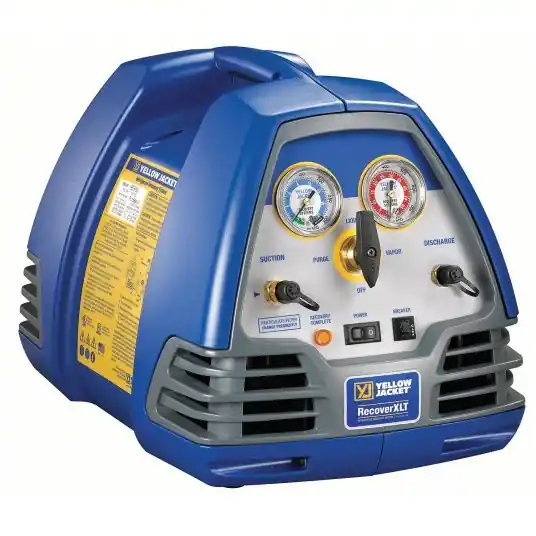 Yellow Jacket 95760 Refrigerant Recovery Machine Handle, 0.4 lb/min Vapor, 2 lb/min Liquid, 6 ft Cord