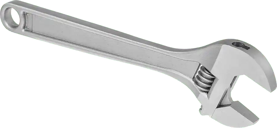 McMaster 5385A25 Chrome-Plated Adjustable Wrench 18" Overall Length, 2-3/8" Maximum Jaw Capacity