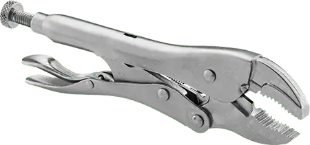 McMaster 5369A6 Locking Pliers with Curved Jaws and Lever Release, 10" Overall Length