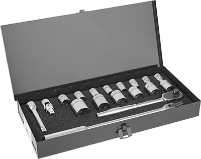 McMaster 5573A18 1/2" Square Drive Socket Set 6-Point, 18 Pieces