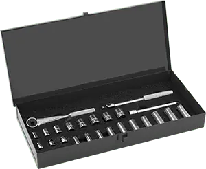 McMaster 7259A31 Socket Set 6-Point, 3/8" Square Drive, 27 Pieces
