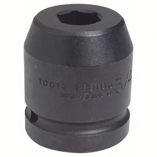 Proto J10056 Impact Socket 1 in Drive Size, 3 1/2 in Socket Size, 6-Point, Std, Black Oxide