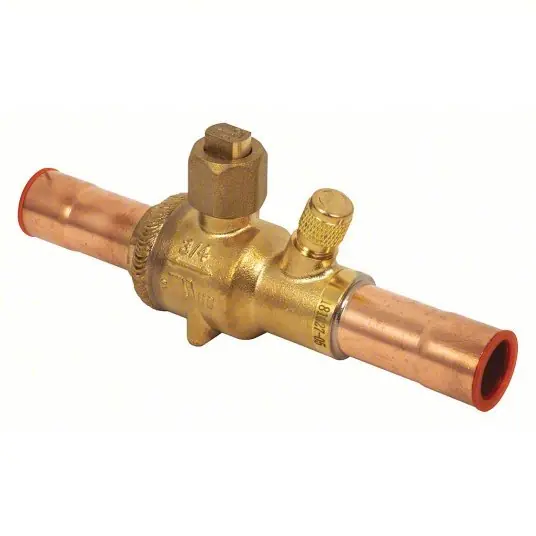NDL NBV06-S Refrigerant Ball Valve 3/4 in Female Sweat, -40°F to 302°F, 900 psi, 0.8 in Port Size