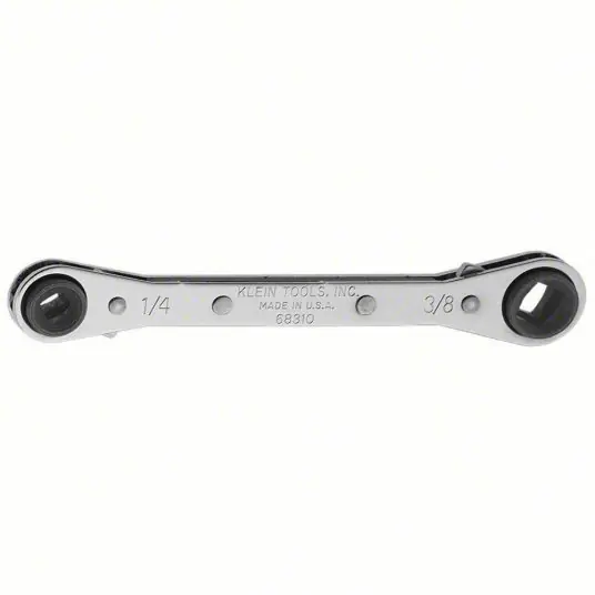 Klein 68309 Box End Wrench Chrome, 3/16 in_1/4 in_1/2 in_9/16 in Head Size, 6 3/4 in Overall Lg
