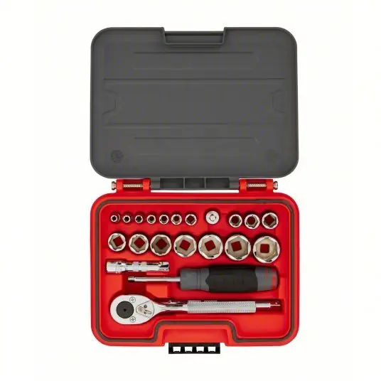Proto J47122S Socket Set 1/4 in_3/8 in Drive Size, 22 Pieces, 3/16 in to 3/8 in Socket Size Range