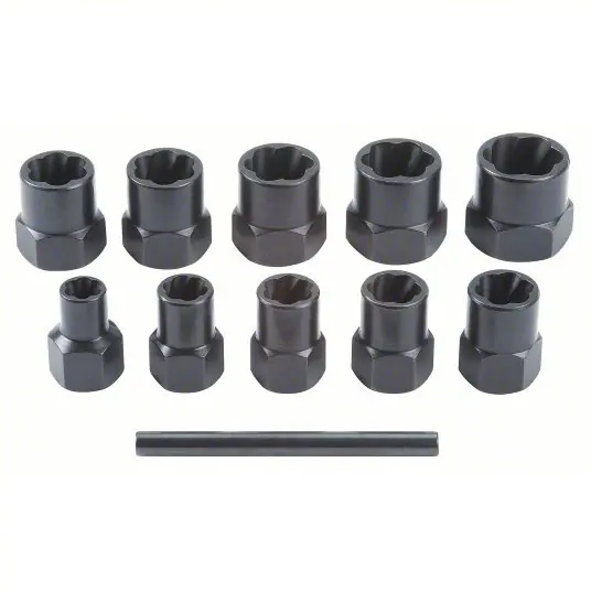 Proto J69X00 Screw Extractor Set 10 Pc, Spiral Flute