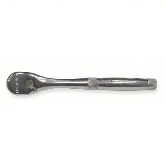 Proto J5449XL Hand Ratchet Pear, Reversing, 10 1/2 in Overall Lg, Chrome, 8° Min Arc Swing